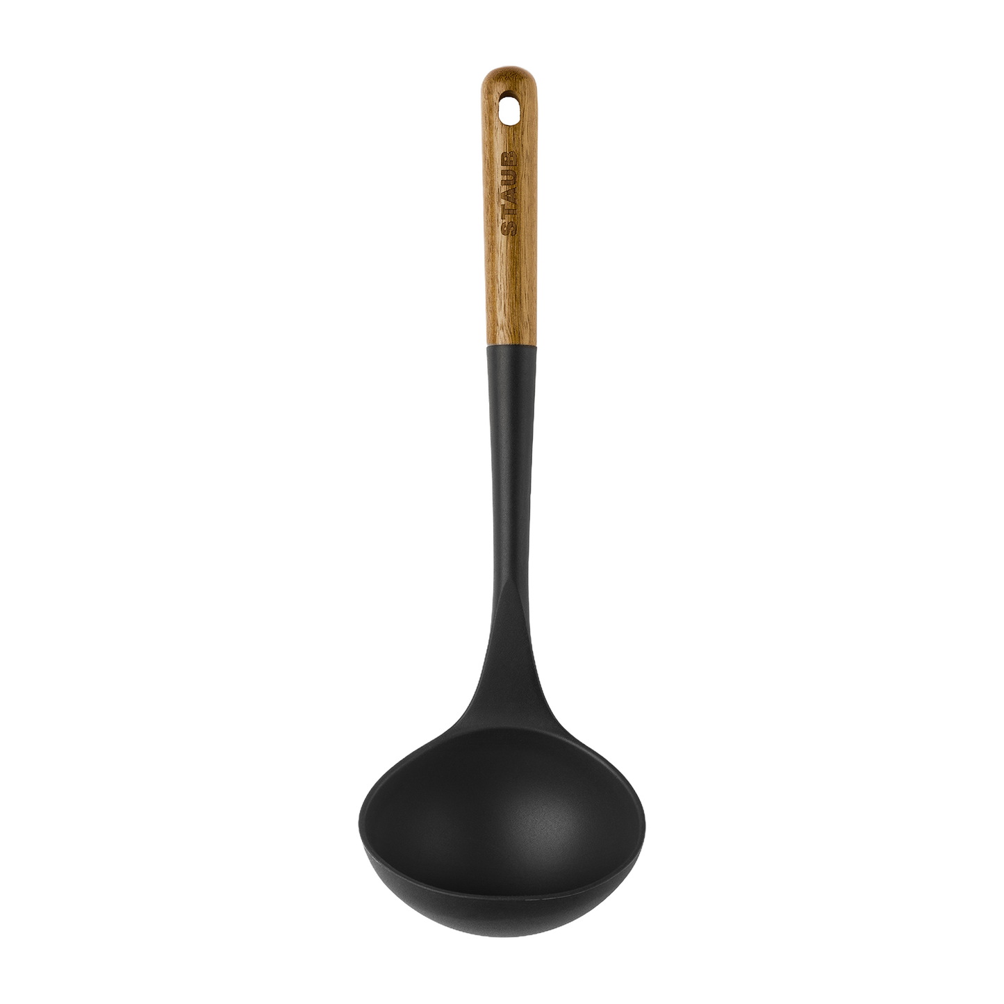 STAUB Silicone Soup Ladle with Acacia Wood Handle