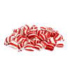 Pile of handmade red-and-white striped sugar puffs candy, showcasing a light, airy texture, perfect for Snacks and Sweets, Kitchen & Food, USA Made, and Best Sellers collections.