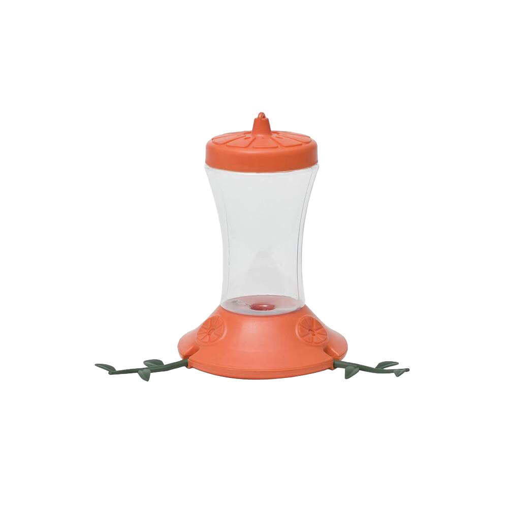 Handcrafted oriole feeder with three feeding ports and patented bee guards, featuring a reversing funnel cap and perches, designed for Farm, Garden & Tool and Animal Care collections.