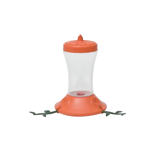 Handcrafted oriole feeder with three feeding ports and patented bee guards, featuring a reversing funnel cap and perches, designed for Farm, Garden & Tool and Animal Care collections.