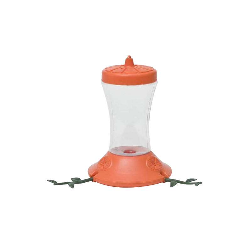 Handcrafted oriole feeder with three feeding ports and patented bee guards, featuring a reversing funnel cap and perches, designed for Farm, Garden & Tool and Animal Care collections.