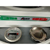 Close-up of a portable kerosene cooker's fuel gauge and fuel cap with clear on/off indicator, designed for outdoor cooking and emergency use in Farm, Garden & Tool and Camping collections.