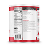 Side view of a ReadyWise dehydrated apple chips can featuring nutrition facts, ingredient list, and a baked apple fritters recipe, highlighting a USA made product in emergency supplies and snacks collections.