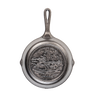 Cast iron skillet featuring a detailed Mallard duck design in the center, crafted from heavy cast iron, part of Kitchen & Food, Cookware, Cast Iron, USA Made, Best Sellers, and Promo Eligible collections.