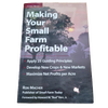 Book cover featuring a twilight farm scene with trees, a windmill, and a farmhouse, titled "Making Your Small Farm Profitable," part of Toys, Books & Games, Books, Farm and Livestock Books, Best Sellers, and Promo Eligible collections.