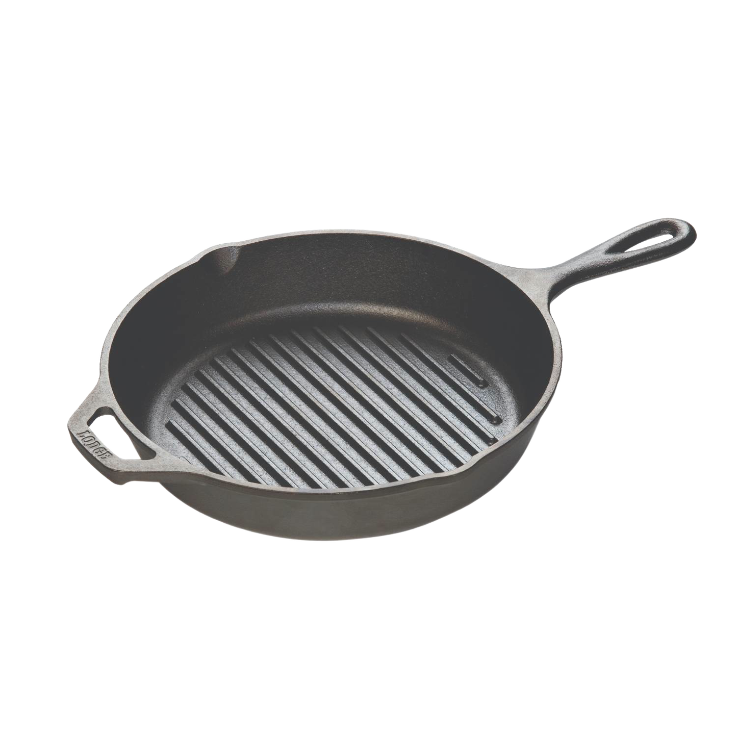 Handcrafted cast iron grill pan with raised grilling ribs and assist handle, pre-seasoned with natural vegetable oil, designed for Kitchen & Food, Cookware, Cast Iron, USA Made, Best Sellers, and Promo Eligible collections.