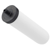 White ceramic water filter element with black threaded end, crafted for gravity water filter systems, featured in Farm, Garden & Tool, Emergency Supplies, and Best Sellers collections.