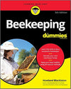 Cover of a beekeeping guidebook featuring a beekeeper inspecting a honeycomb frame, highlighting natural bee care methods, ideal for farm, garden & tool and beekeeping supplies collections.