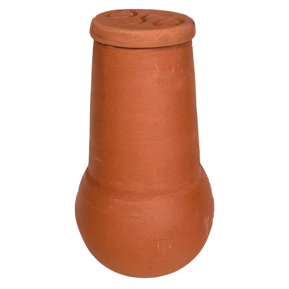 Unglazed terra cotta watering pot in natural clay color, handcrafted for efficient irrigation in small gardens and planters, featured in Farm, Garden & Tool, Garden Accessories, and Best Sellers collections.