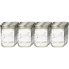 Set of twelve clear glass wide-mouth pint jars with metal lids and bands, handcrafted and made in USA, ideal for Kitchen & Food, Food Preservation, Canning, and Canning Jars and Accessories collections.