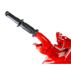 Close-up of a sturdy red steel fuel can spout with black safety adapter, crafted for leak-proof and splash-resistant use in Farm, Garden & Tool, Emergency Supplies, and Best Sellers collections.