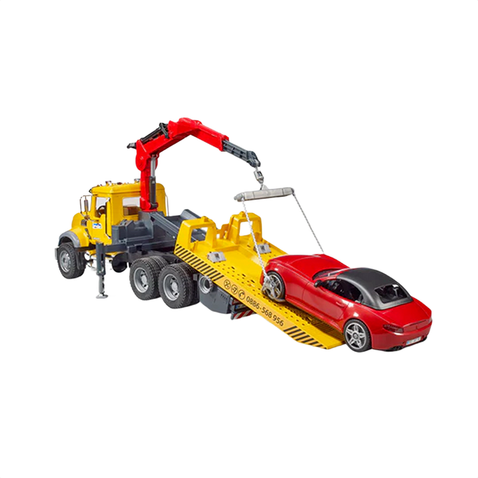 Bruder Toys MACK Granite Tow Truck with Roadster