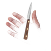 Handcrafted USA-made spear point paring knife with mirror-polished blade and wooden handle, ideal for precise peeling and slicing in Kitchen Knives, Food Prep, and Farm, Garden & Tool collections.