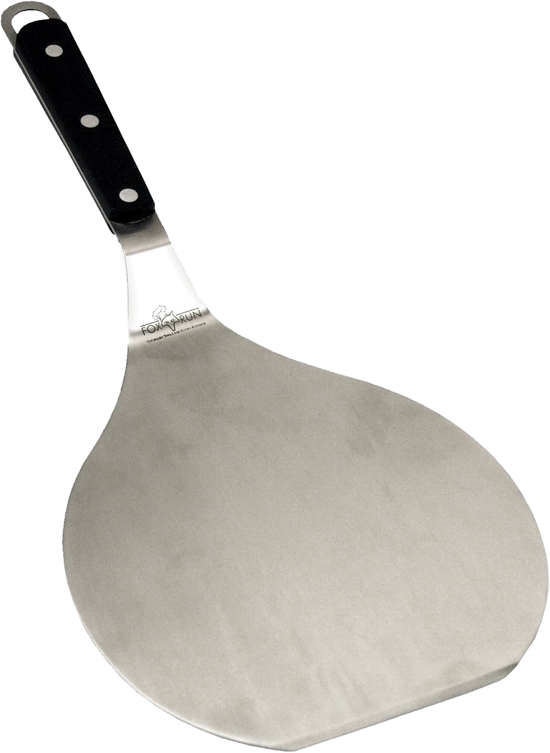 Extra wide stainless steel spatula with triple-riveted black handle, designed for easy serving and sliding under baked goods, featured in Kitchen & Food, Kitchen Gadgets, and Best Sellers collections.