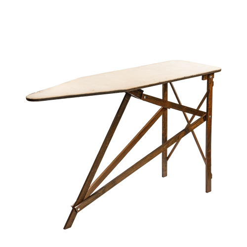 Handcrafted ironing board with solid wooden frame made by Amish artisans from maple and birch, designed for durability and stability, ideal for Home & Decor and Laundry Supplies collections.