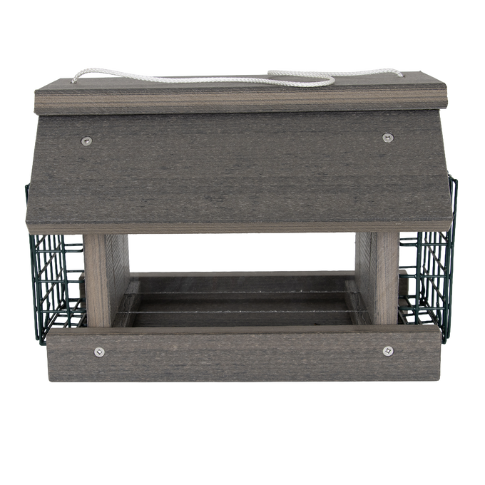Large Polywood Bird Feeder with Suet Bin – Amish Made