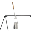 Metal pouring aid with wooden handle designed to safely serve hot coffee from a campfire percolator, featured in Farm, Garden & Tool, Camping, Best Sellers, and Promo Eligible collections.