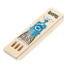 Handcrafted wooden train whistle with blue locomotive print, made in USA, perfect for indoor play, children’s toys, and part of best sellers and Toys, Books & Games collections.