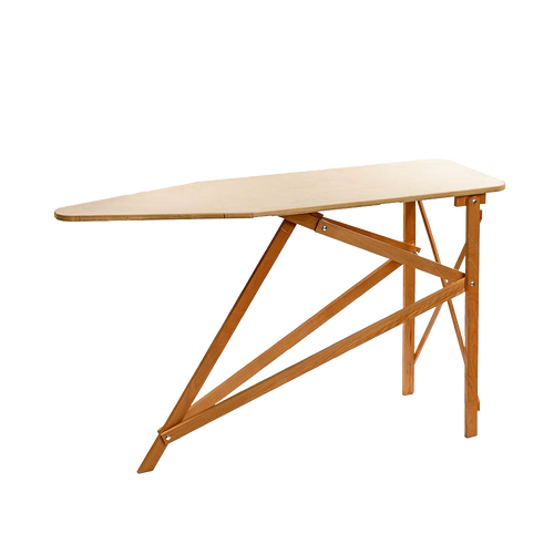 Handcrafted wooden ironing board with a sturdy maple and birch frame, showcasing Amish-made quality and durability, ideal for Home & Decor and Laundry Supplies collections.