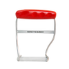 Handheld pie blender with a sturdy solid stainless steel frame and ergonomic red rubber handle, ideal for baking and cooking tasks in Kitchen & Food and Baking Supplies collections.