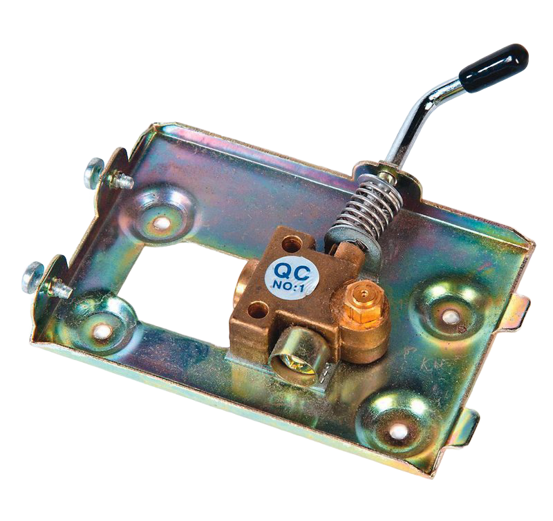 Metal wall plate assembly featuring a valve with propane orifice and control lever, designed for gas lights in Lamps & Lighting, Gas Lights, Best Sellers, and Promo Eligible collections.