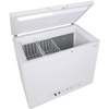 White chest freezer with a spacious 6 cubic feet interior, featuring a hinged lid and basket divider, designed for efficient food storage in appliances and refrigerators collections.