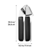 Garlic press with soft, non-slip black handles and a large stainless steel crushing chamber, designed for comfortable use in Kitchen & Food, Kitchen Gadgets, and Cooking Helpers collections.