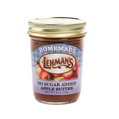 Handcrafted jar of Lehman's no sugar added apple butter made with all-natural ingredients, crafted in the USA, perfect for Kitchen & Food, Food, Peanut Butter & Jellies, and Best Sellers collections.