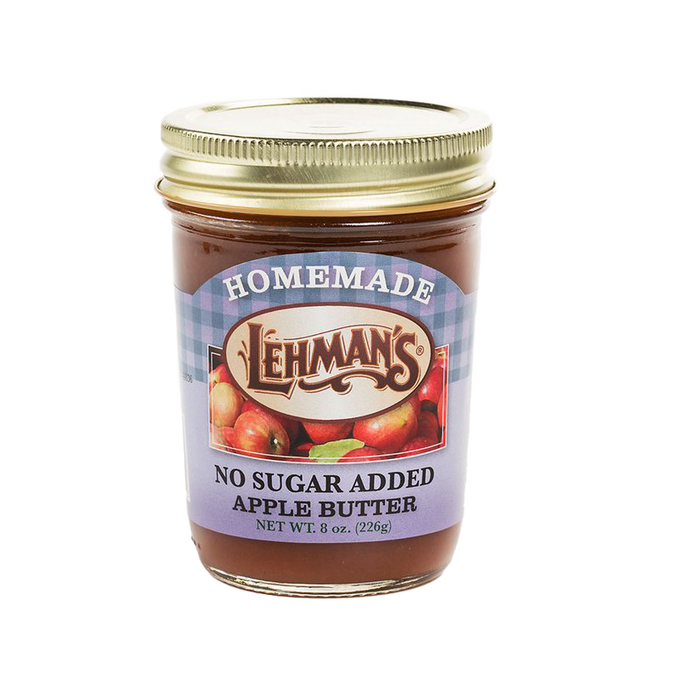 Handcrafted jar of Lehman's no sugar added apple butter made with all-natural ingredients, crafted in the USA, perfect for Kitchen & Food, Food, Peanut Butter & Jellies, and Best Sellers collections.