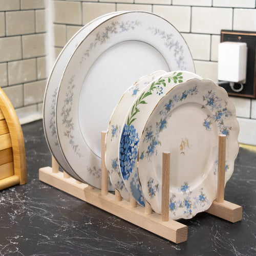 German-Made Plate Storage Rack – Holds 8