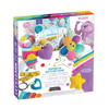 Colorful children's sewing craft kit featuring felt shapes, thread, stuffing, a measuring tape, and step-by-step instructions, ideal for Toys, Arts and Crafts, and Best Sellers collections.
