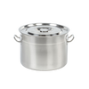 Stainless steel 20-quart canner and stockpot with lid, designed for food preservation, water bath canning, and versatile kitchen use in pots and pans and food preservation collections.