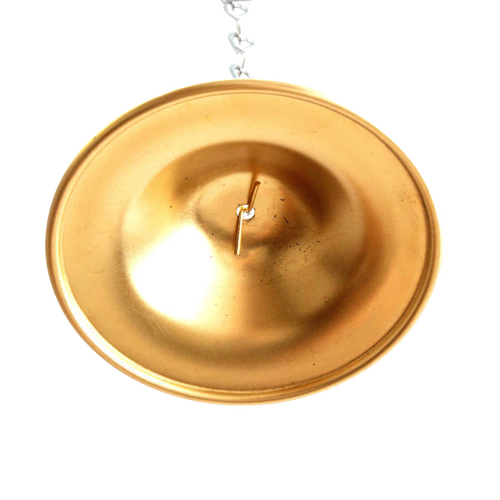 Solid brass hanging smoke bell with 3-1/4" diameter, designed as a replacement part for lamps in Lamps & Lighting, Parts and Accessories, Shade Rings and Holders, Best Sellers, and Promo Eligible collections.