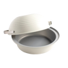 Cream-colored round baking cloche with a hinged domed lid and metal clasp, designed for home bread making and included in Kitchen & Food and Baking Supplies collections.