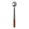 Long stainless steel serving spoon with a durable walnut handle, handcrafted for convenient outdoor use in Farm, Garden & Tool, Kitchen & Food, Camping, Storage and Serving, Best Sellers, and Promo Eligible collections.