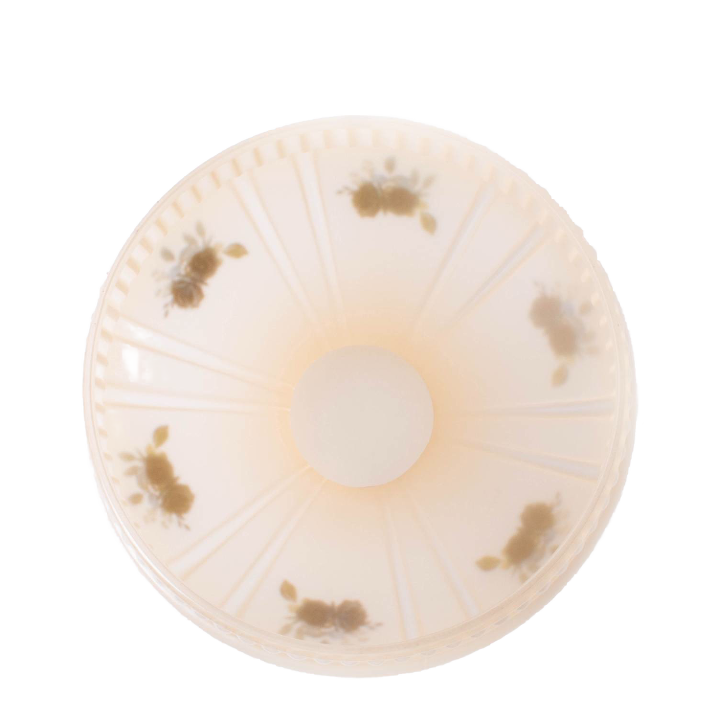 Top view of a handcrafted champagne glass lamp shade with delicate black rose accents, designed for lamps in Lamps & Lighting, Lamp Shades, Parts and Accessories, and Best Sellers collections.