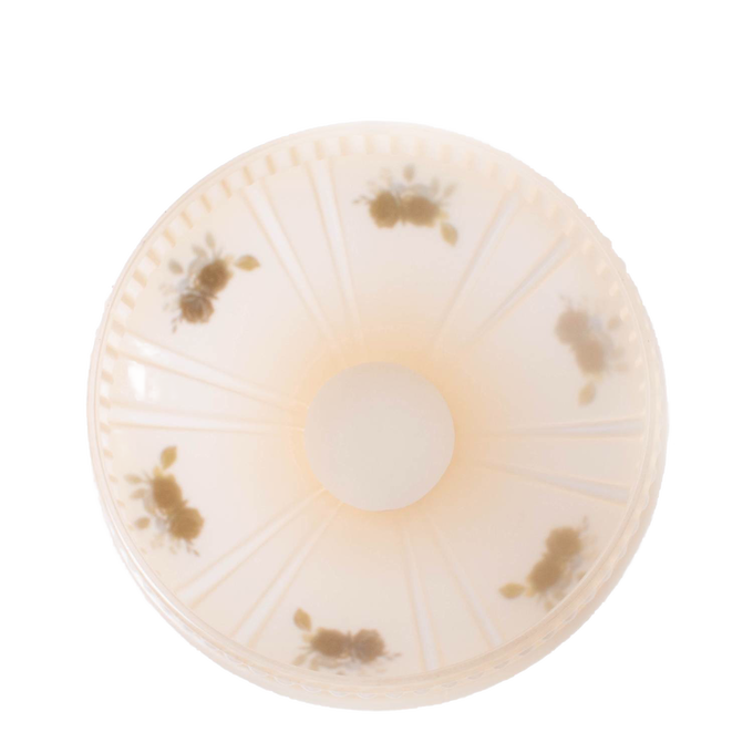 Top view of a handcrafted champagne glass lamp shade with delicate black rose accents, designed for lamps in Lamps & Lighting, Lamp Shades, Parts and Accessories, and Best Sellers collections.