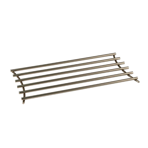 Steel trivet with rounded wires in a modern finish, designed to protect surfaces from hot cookware, featured in Kitchen & Food, Dinnerware, Kitchen Gadgets, and Storage and Serving collections.