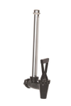 Black plastic water spigot featuring a clear 7.5-inch sight glass tube for monitoring water levels in Berkey water filters, suitable for use in Appliances, Water Heating and Treatment, and Best Sellers collections.
