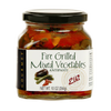 Jar of artisanal fire-grilled mixed vegetables antipasti with vibrant colors, perfect for gourmet kitchen and food pantry collections, handcrafted for rich flavor.