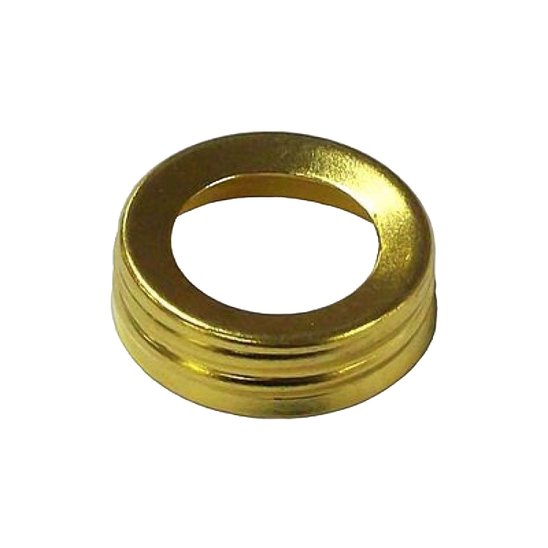 Brass thread ring for oil lamp caps, designed to fit most glass fonts with a 1-inch male coarse thread, featured in lamps & lighting, parts and accessories, and best sellers collections.