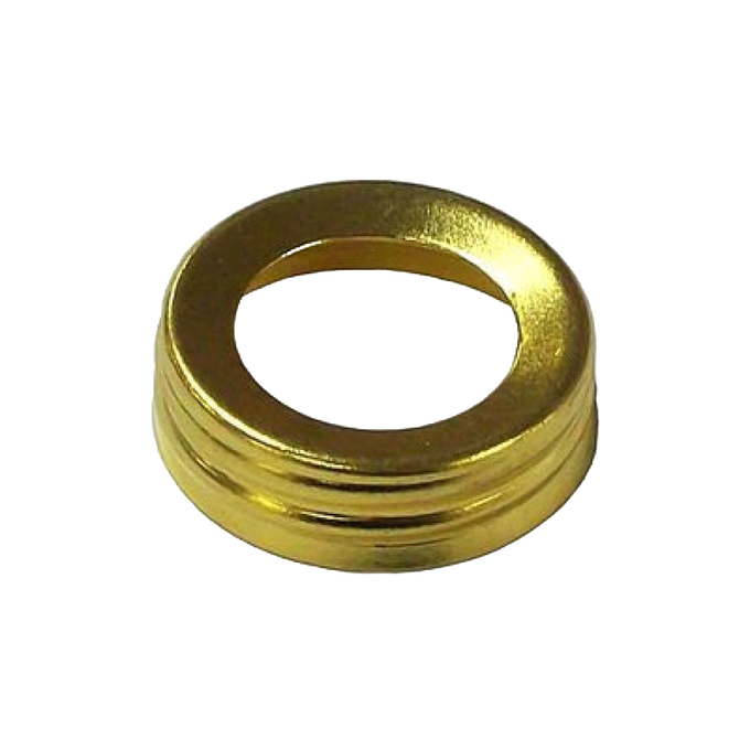 Brass thread ring for oil lamp caps, designed to fit most glass fonts with a 1-inch male coarse thread, featured in lamps & lighting, parts and accessories, and best sellers collections.