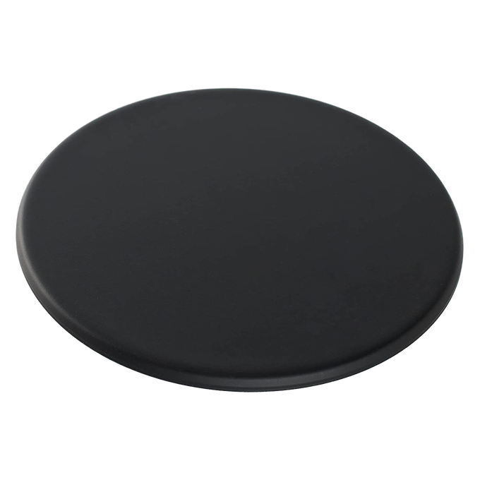 Handcrafted black heat diffuser plate creating an even, flat cooking surface for gas and electric stoves, designed for Kitchen & Food, Kitchen Gadgets, Cooking and Baking Helpers, USA Made, and Best Sellers collections.