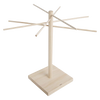 Handcrafted wooden drying rack with eight angled arms made from eco-friendly rubberwood, designed for drying homemade pasta, ideal for Kitchen & Food and Drying collections.