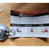 Instructional recipe guide for fermenting ginger carrots, hot sauce, and salsa displayed alongside a fermentation lid with metal clamp and silicone gaskets on a wooden surface, featured in Kitchen & Food, Food Preservation, Fermenting and Pickling, and USA Made collections.