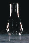Clear handcrafted glass oil lamp chimney with a 2-1/8 inch base and distinctive bulge, part of Lamps & Lighting and Chimneys and Globes collections.