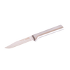 Handcrafted USA-made serrated paring knife with a finely toothed stainless steel blade and solid aluminum handle, perfect for precise food prep in kitchen knives and Farm, Garden & Tool collections.