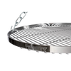 Chromium-plated steel hanging grate with adjustable chains for campfire grilling, designed for outdoor cooking in Farm, Garden & Tool, Camping, Best Sellers, and Promo Eligible collections.