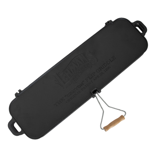 Lehman's Kitchen Family-Size Cast Iron Flip Griddle & Sandwich Press