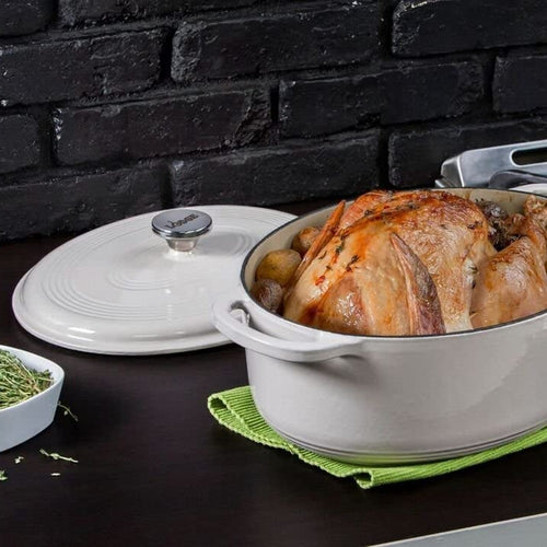 Lodge Enameled Cast Iron 7 Qt Oval Dutch Oven